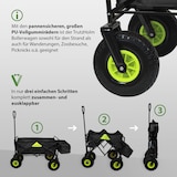 thumbnail of Bollerwagen faltbar mit Sonnendach 75 kg Tragkraft pannensichere Räder Tasche Teleskopgriff schwarz