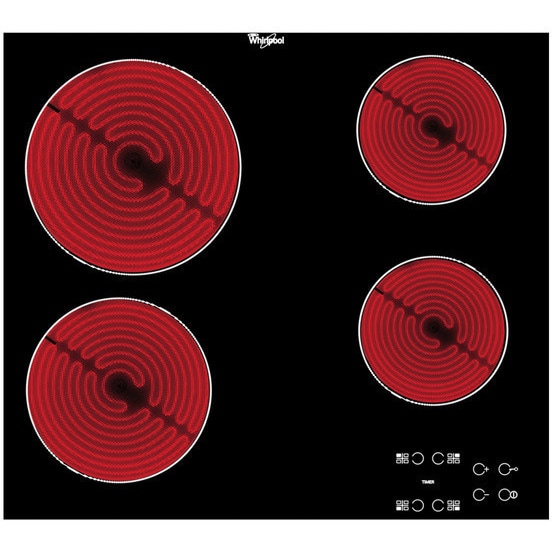 WHIRLPOOL AKT 8090 NE Glaskeramikkochfeld (elektrisch – 58 cm – schwarz)