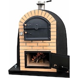 thumbnail of MF - Forno a Legna da Esterno in Muratura Modello CALDERA BANDAMA (Nero - 130 x 130 x 206 cm) – Isolato con Sughero e 3 Coperte in Ceramica