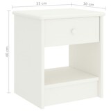 thumbnail of Table de chevet Blanc 35x30x40 cm Bois de pin massif