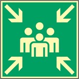 thumbnail of Schild Sammelstelle, Alu, langnachleuchtend, 160-mcd, 300x300 mm