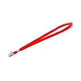 thumbnail of Cordon tube 12 mm avec pince crocodile - rouge (lot de 100)