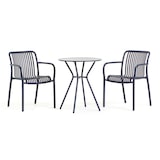 thumbnail of Set balcon avec table ronde en métal, 2 chaises en polypropylène avec accoudoirs empilables, gain de place pour jardin - Nathan+Simona/Avio