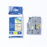 thumbnail of Schriftbandkassette TZE-MPGG31, laminiert, 12 mm x 4 m, schwarz auf gold-geometrisch.