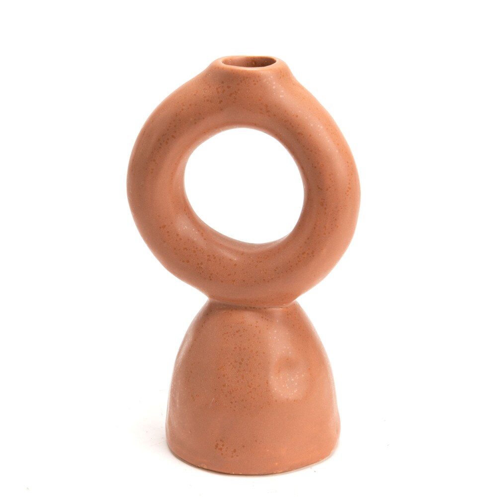 Chandelier nature 18  cm -  Orange Rond Grès Amadeus 10.50x8.00 cm