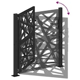 thumbnail of vidaXL Poort met lichtontwerp 105x106 cm staal zwart