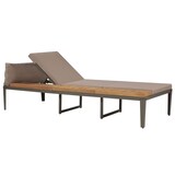 thumbnail of Helloshop26 - Transat chaise longue bain de soleil lit de jardin terrasse meuble d'extérieur avec coussins bois d'acacia solide 02_0012546