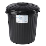 thumbnail of aro Abfalleimer, Polypropylen, Ø 42 x 48 cm, 43 L, rund, mit Deckel, stapelbar, schwarz