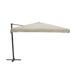 thumbnail of METRO PROFESSIONAL Guarda-sol quadrado suspenso com franja, alumínio/aço, 3 x 3 m, repelente de água, bege/cinzento