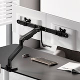 thumbnail of ACT AC8344 Premium Dual Monitorarm | Gasveer | Crossbar | 2 monitoren tot elk 32"en 9Kg | VESA | Kantelen/Roteren/Zwenken | Zwart