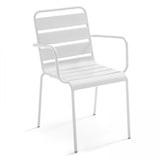 thumbnail of Ensemble table de terrasse et 8 fauteuils en métal blanc - Oviala