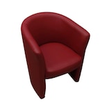 thumbnail of Dmora Poltrona Dpanett, Poltrona da salotto, Seduta imbottita, Sedia con braccioli in ecopelle, 64x63h76 cm, Rosso
