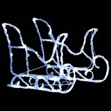 thumbnail of Rentiere Schlitten Weihnachtsdekoration 160 LEDs 130 cm Acryl