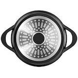 thumbnail of Smile Induktionskochgeschirr 8-teilig, geschmiedetes Aluminium, gusseiserner Boden, 4 Töpfe mit Deckel Schwarzes Glas SML-MGK12