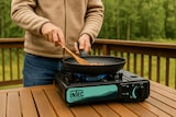thumbnail of 2200W Draagbaar gasfornuis Camping Wandelen Bouwplaats Gaspatroon Camping Piëzo-ontsteking INTEC-behuizing