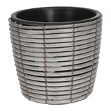 thumbnail of 3 Blumentöpfe 25-40cm Kunststoff runde Pflanzgefäße Blumenübertöpfe Aussenbereich & Innenbereich Blumentopf Pflanzentopf Garten Deko Grau
