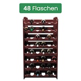 thumbnail of ARTECSIS Weinregal stapelbar Kunststoff für 48 Flaschen, stabiles Flaschenregal für Gastronomie und Lagerraum, erweiterbare Weinlagerung, Braun