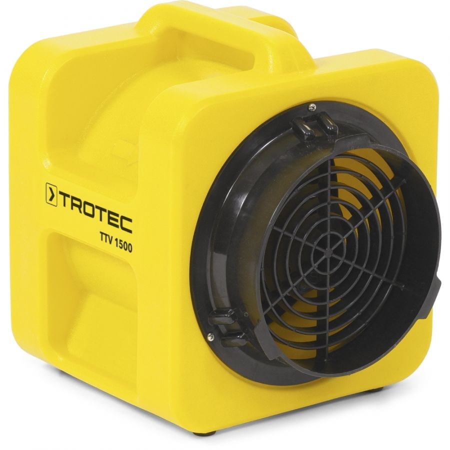TROTEC Förderventilator TTV 1500 Gewerbe Ventilator Belüftung Entlüftung Lufttransportschlauch Staubsack stapelbar 1050 m³/h 5 m/s
