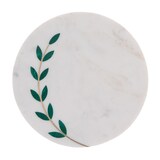 thumbnail of Dessous de plat feuillage -  Blanc Rond Marbre Amadeus 20.00x20.00 cm