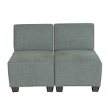 thumbnail of Modular 2-Sitzer Sofa Couch Lyon, Stoff/Textil ~ grau, ohne Armlehnen