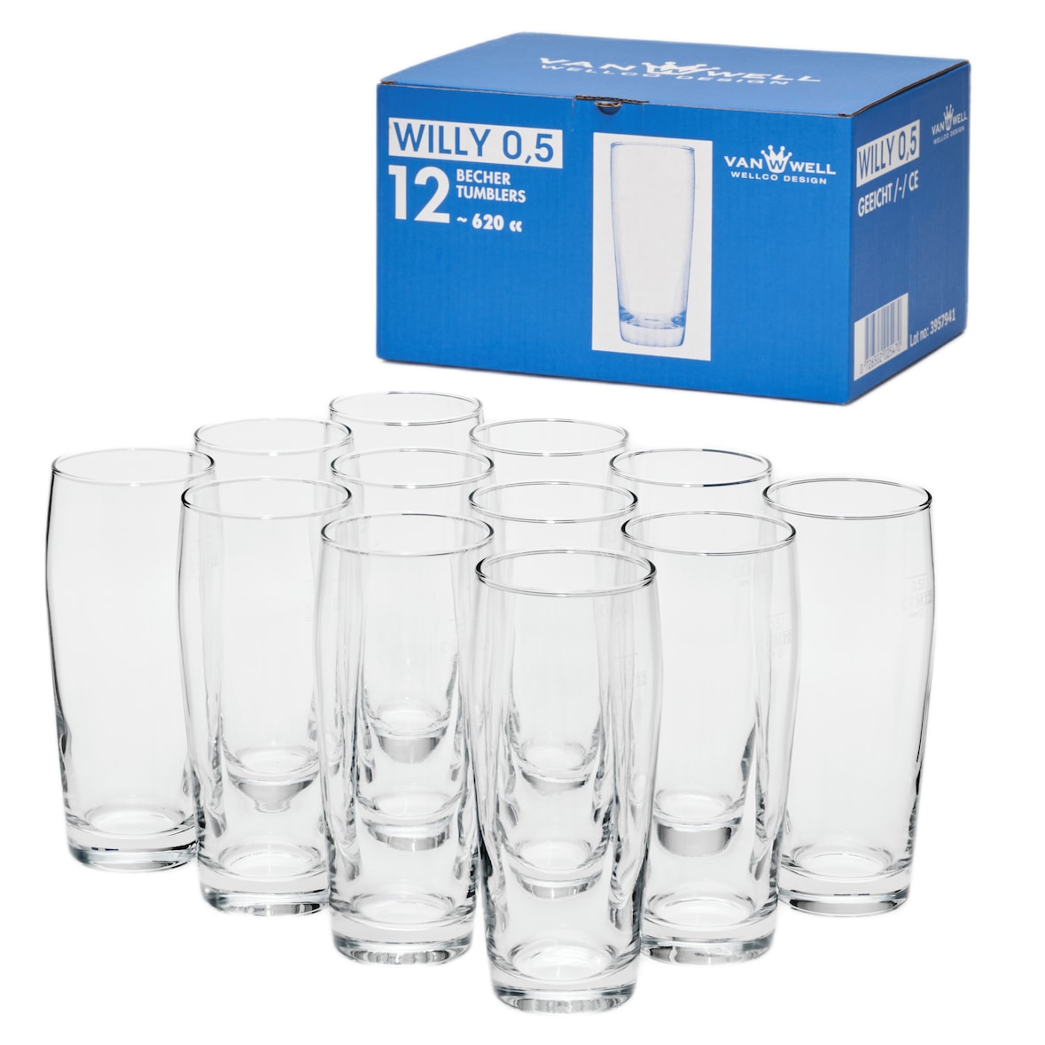 van Well Willi beker geijkt 0,5 L 12 stuks