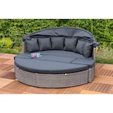 thumbnail of Merxx Riva RelaxinselØ 180 cm. inkl. Auflagen und KissengrauAluminiumgestell mit Kunststoffgeflecht