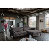 thumbnail of KAWOLA Sofa MALTA Ecksofa Stoff anthrazit mit Kopfstütze Recamiere rechts