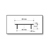 thumbnail of Aluminium Lüftungsgitter Stegblech Abluft b 60mm x L 600mm Anthrazit RAL7016