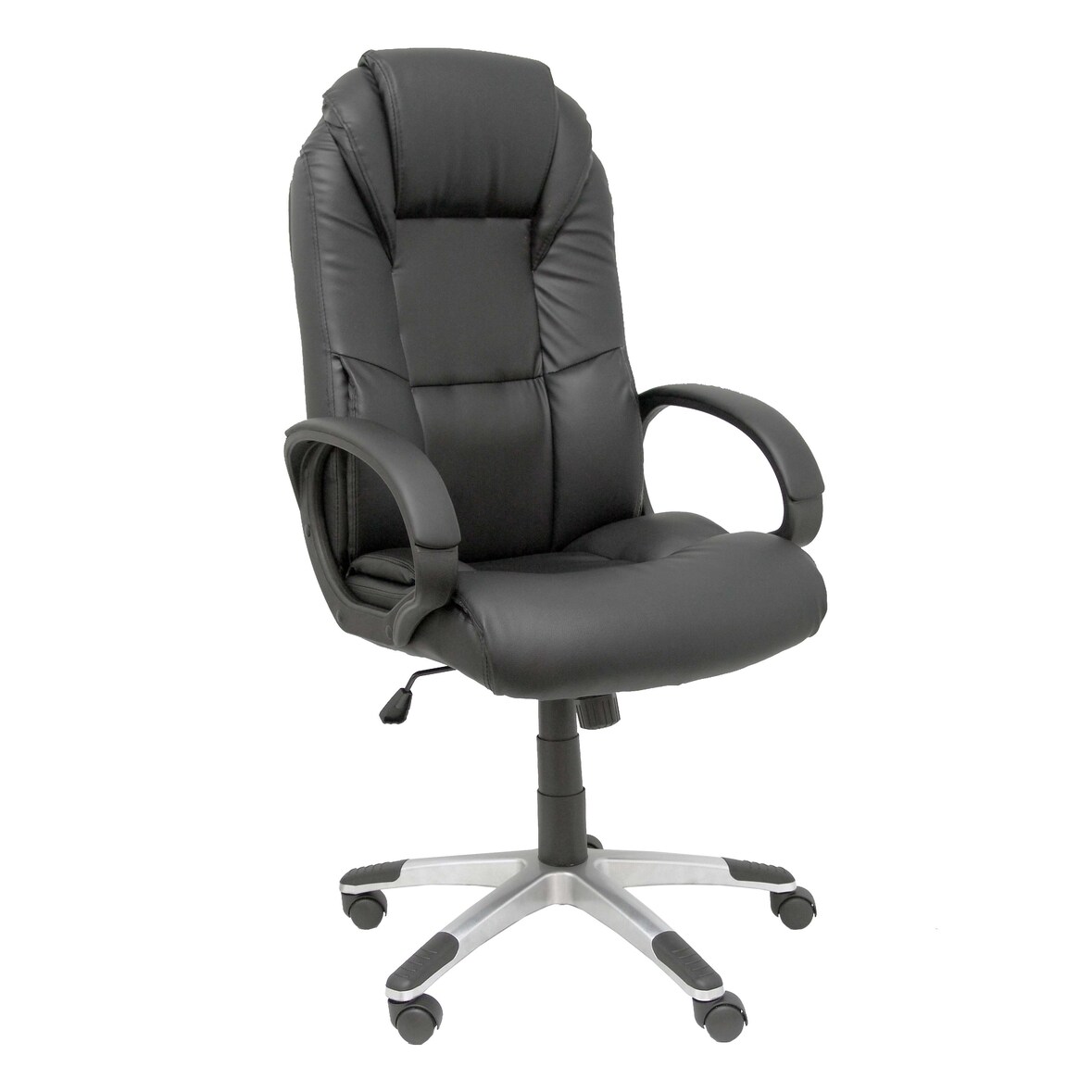 Argamasón Fauteuil de direction avec mécanisme de basculement et revêtement en similicuir noir de première qualité.