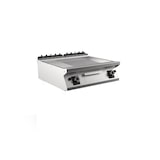 thumbnail of Mareno M1-900 Gas-Backplatte mit 2/3 glatter und 1/3 gerippter mattverchromter Platte, 80cm