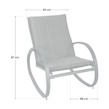 thumbnail of SVITA EIBY DELUXE Schommelstoel Schommelstoel Outdoor Armleuning Stopper Bekleding Lichtgrijs