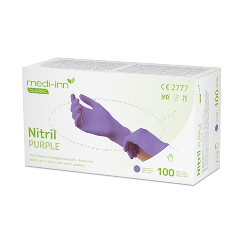 1000 `Medi-Inn Classic` Handschuhe, Nitril puderfrei lila `Nitril Purple` Größe M