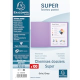 thumbnail of EXACOMPTA Paquet de 100 chemises SUPER 250 en carte 210 grammes coloris Gris