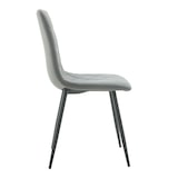 thumbnail of METRO PROFESSIONAL Silla de restaurante tapizada Jara, juego de 2, acero/piel sintética, gris/negro