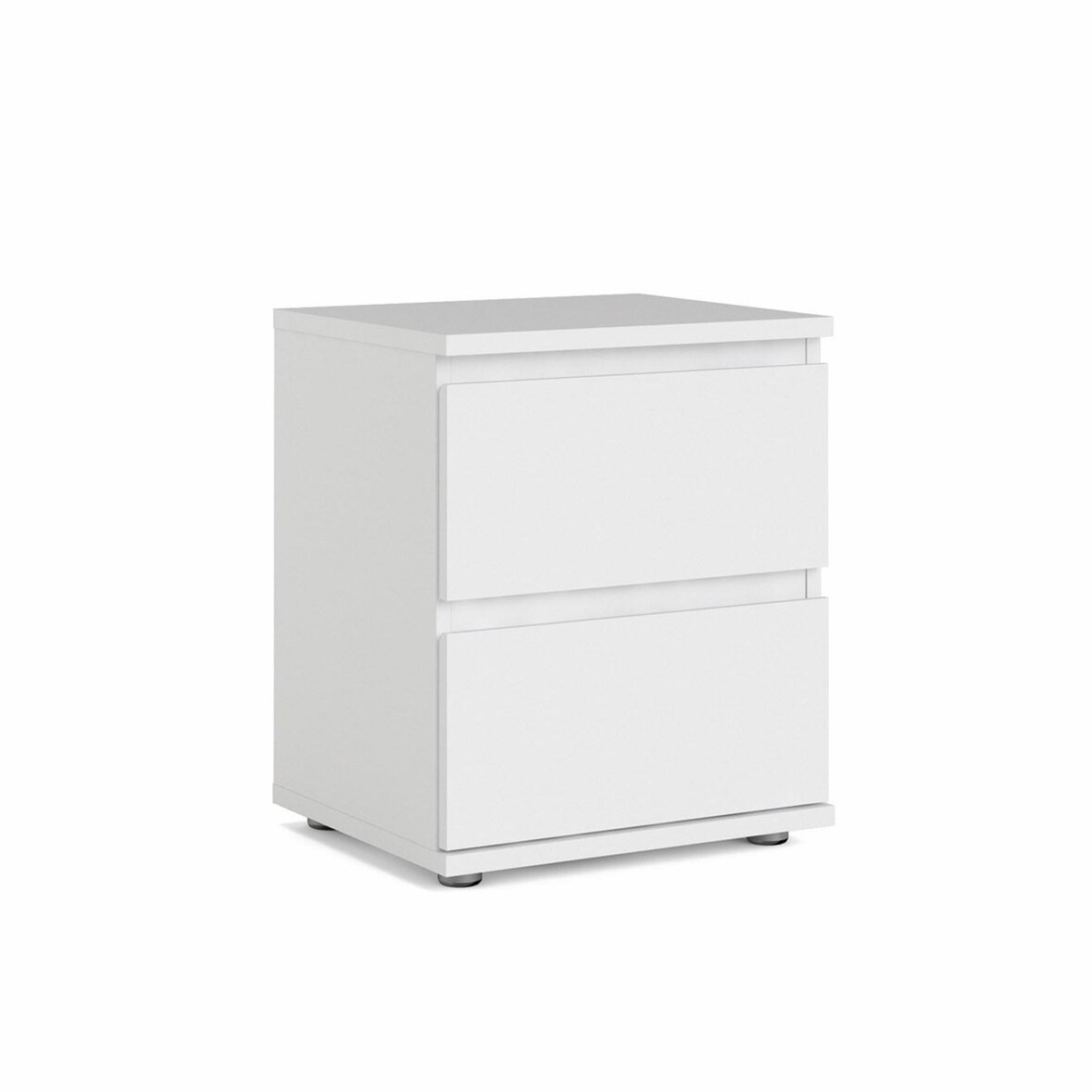 Mia Nachttisch Breite 40 cm, Höhe 48,5 cm, Tiefe 34 cm, weiss.