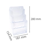 thumbnail of Exacompta 75158D 4x folderhouder tafelmodel met 3 vakken voor formaat A5, transparant