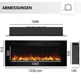 thumbnail of BALDERIA Fiamma 48 Elektrokamin, Elektrischer Einbaukamin, LED Flammeneffekt, Heizung