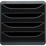 thumbnail of Exacompta 3104214D 1x BIG-BOX Schubladebox, 4 offene Laden, Serie Glossy - Schwarz Glossy