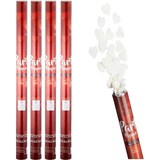 thumbnail of Party Popper XXL - Confetti Kanon Shooter - Met Witte Papieren Hartjes - 80 cm - schiet 5 – 8 m hoog – 4 Stuks