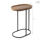 thumbnail of Max Home Mesa Lateral Oval Metal e Madeira 45x30x60 cm
