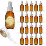 thumbnail of 20x Frascos Spray em Vidro Âmbar de 100 ml com Tampa Vaporizadora + 20 Etiquetas Personalizadas – Óleos Essenciais e Cosméticos
