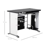 thumbnail of HOMCOM Mesa de Ordenador PC Despacho Escritorio 100x52x75cm Oficina Mobiliario Madera
