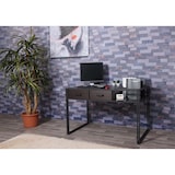 thumbnail of Décoshop26 - Bureau d'ordinateur avec tiroirs et compartiment de rangement design industriel 76x120x70cm brun foncé 04_0001449