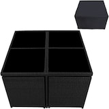 thumbnail of tectake Conjunto de ratán y aluminio Manhattan  negro - 403844