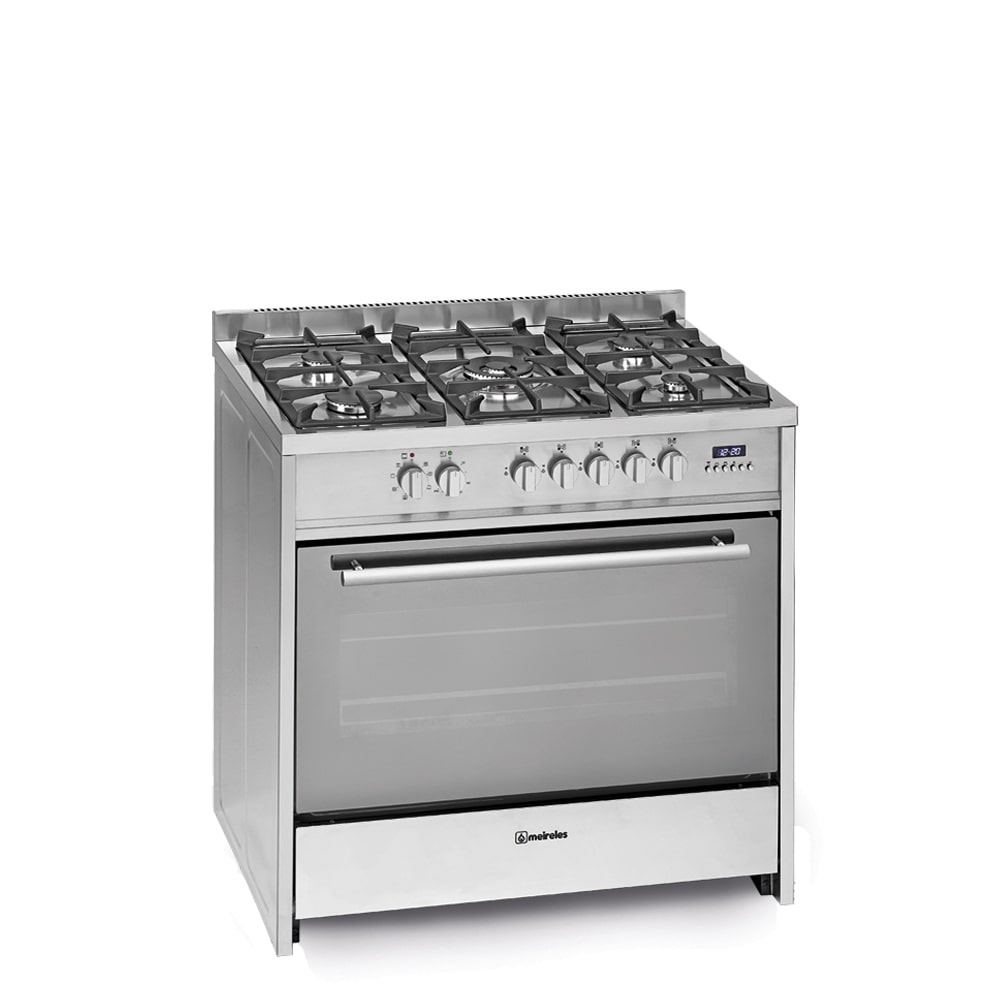 MEIRELES cocina gas 90cm 5 fuegos horno electrico multifunciones E 911 X