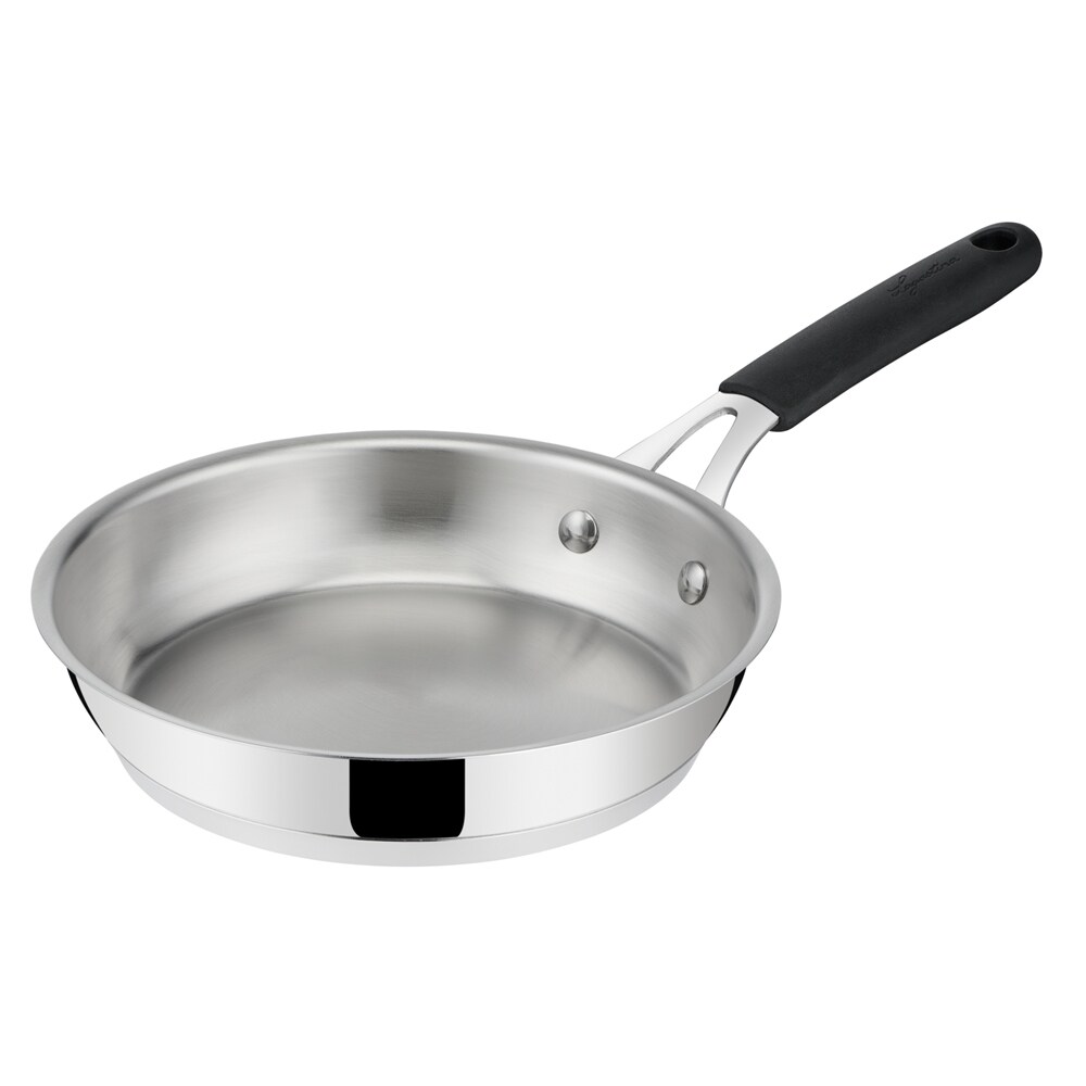 Poêle Tempra 28 cm en acier inoxydable -  Argent / Métallique Autre forme Acier Inoxydable (inox  Lagostina 51.00x33.00 cm