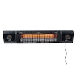thumbnail of Sunred Calentador de exterior Sun and Sound Ultra Wall negro 2000 W