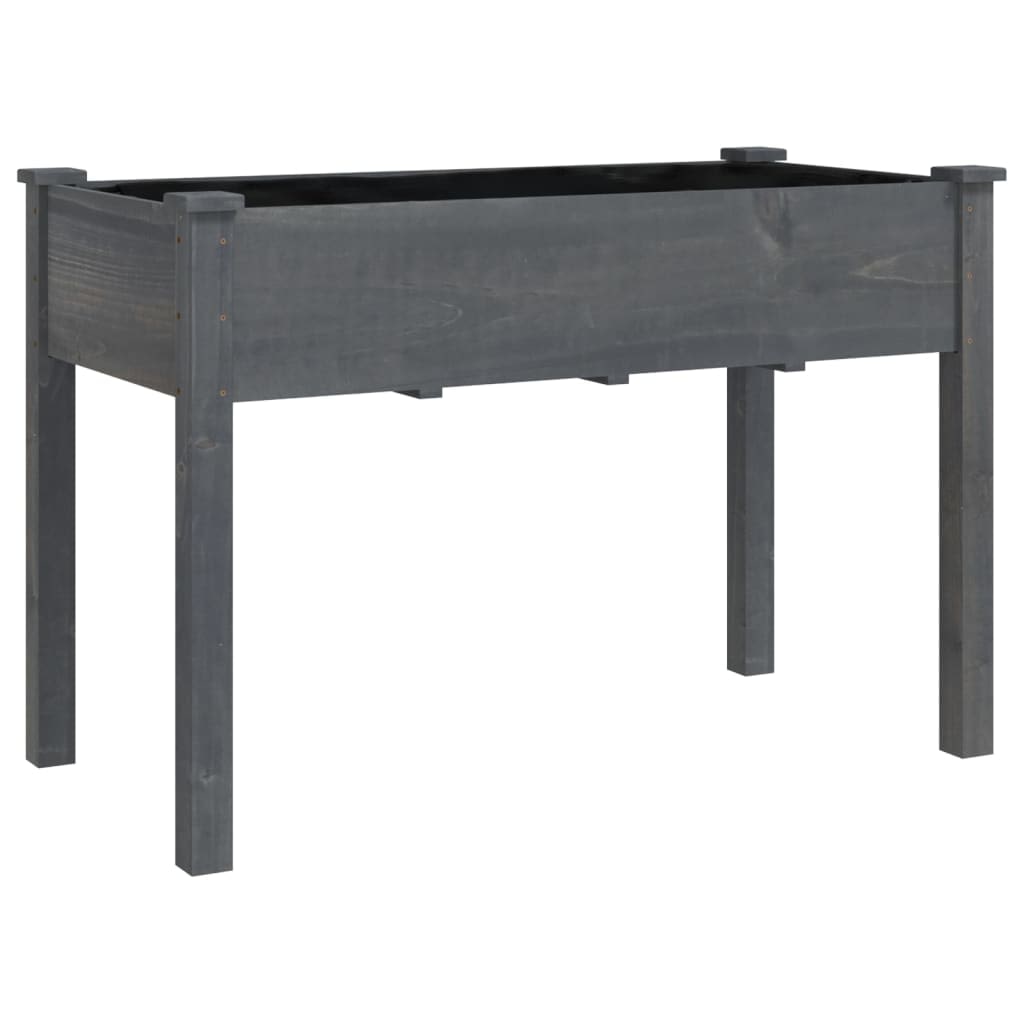 vidaXL Pflanzkübel mit Einsatz Grau 118x59x76 cm Massivholz Tanne