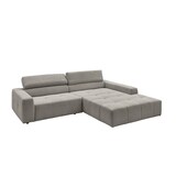 thumbnail of KAWOLA Sofa RENO Ecksofa Feincord grau mit motorischem Sitzvorzug Longchair rechts