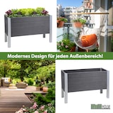 thumbnail of Hochbeet 98 x 40 x 59 cm 100 Liter Holzoptik robust witterungsbeständig grau